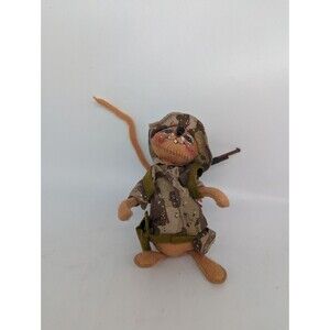 Vintage Mouse ANNALEE DOLL 1991 Desert Storm Veterans Camo Soldier